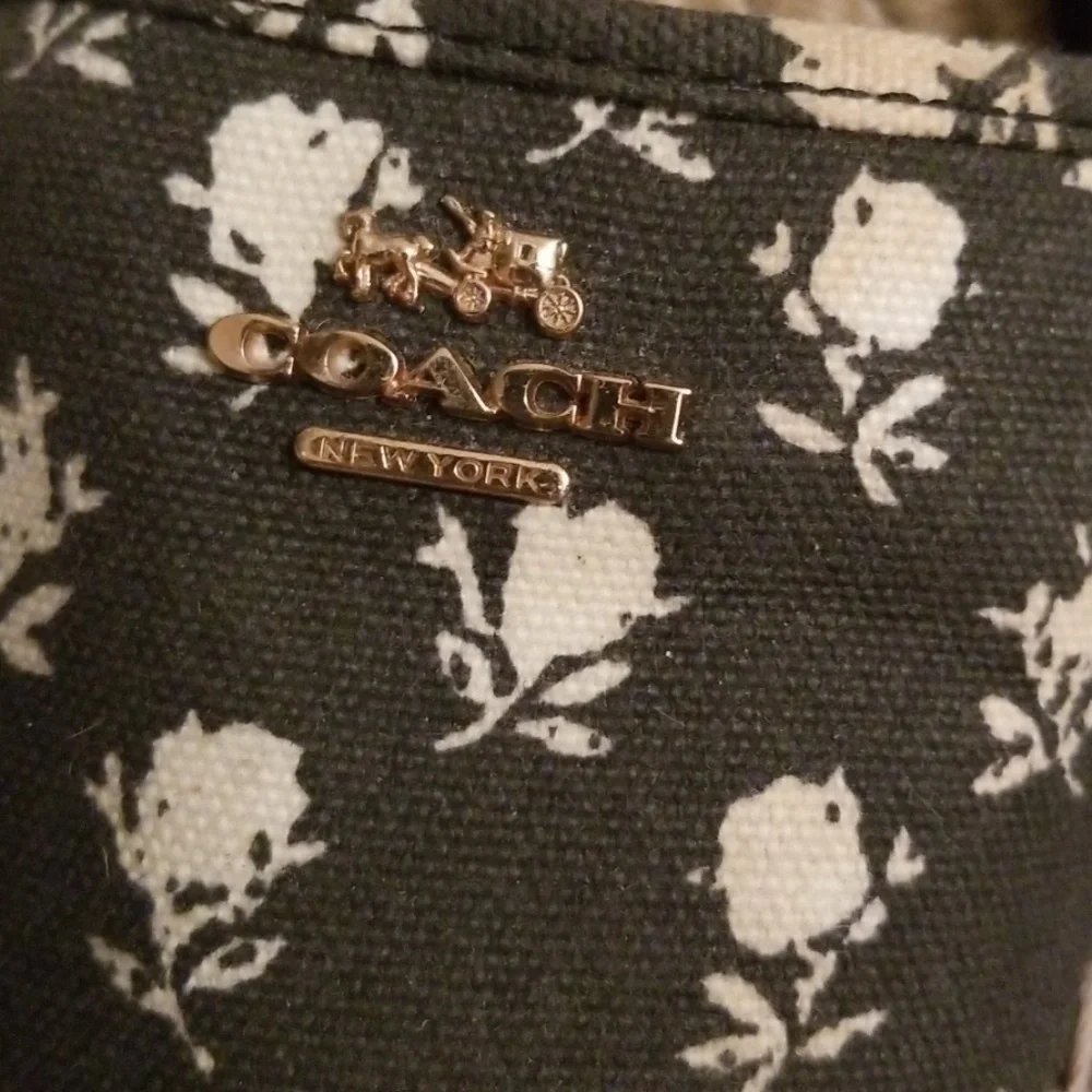 COACH Black Size 8.5 Rhodelle Calico Canvas Shoes - Picture 3 of 8